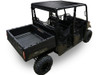 Spike roof for Polaris Ranger mid-size Crew with Pro-Fit cage: black hard roof on a Polaris Ranger crew, rear...