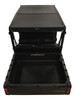 Spike two-piece ABS hard roof on a Polaris Ranger Crew, straight-on view from the rear