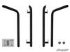 SuperATV rock sliding nerf bar uprights and mounting legs for the Polaris RZR XP 4 Turbo S with hardware on white
