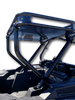 Close-up of the Hi-Standard rear cargo rack tube frame and diamond cutout on a Polaris RZR