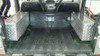 Two diamond plate storage boxes mounted in the bed of a side-by-side, a different finish than the black Hi-Standard box