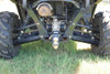 Rear view of the Honda Pioneer 700 showing the Trail Armor A-arm guards on the rear lower arms and hitch