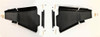 Trail Armor RZR Pro XP front arm guards kit laid out: two black UHMW guards with mounting hardware on white