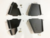 Trail Armor iMpact A-arm guards for Yamaha Wolverine X2 and X4, four black UHMW guards with hardware on white