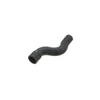 Black molded coolant hose with a bend from the Moto Alliance Firestorm heater kit, on white