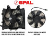 Universal Parts Spal fan upgrade for Can-Am Maverick fitted in the stock shroud beside the removed original fan