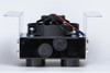 Top view of the Universal Parts Havoc heater showing the blower fan, wiring and two bottom duct outlets