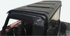 Top view of the Extreme Metal Products black plastic roof covering a Polaris Ranger Full-Size Pro-Fit cage