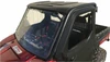 Extreme Metal Products plastic roof on a red Polaris Ranger Full-Size with Pro-Fit cage, front three-quarter view