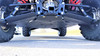 Trail Armor A-arm guards on a Polaris Ranger XP 1000, low front view showing both lower control arms