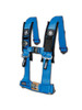 Pro Armor 3-inch harness in blue with black shoulder pads and sternum clip, front view