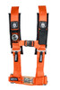 Pro Armor 3-inch harness in orange with black shoulder pads and sternum clip, front view