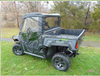Rear three-quarter view of the Prowler Pro showing the 3 Star enclosure rear window and door from the bed side