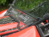 Close-up of the 3 Star windshield lower panel vents and clamps with the upper panel tilted open on a Wildcat 4