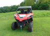 3 Star soft top on a red CF Moto ZForce 950, front view in a field