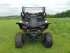 3 Star soft back panel with clear window installed on a CF Moto ZForce 950, straight rear view