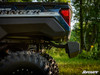 Close-up of the SuperATV rear bumper corner below the taillight of a blue Polaris Ranger XP1000