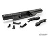 SuperATV winch-ready rear bumper for the Polaris Ranger XP1000 with mounting brackets on a white background
