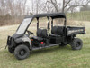 3 Star vinyl windshield and top combo on a camo John Deere Gator XUV-4 crew, front three-quarter view