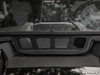 Close-up of the lower edge of the SuperATV glass windshield meeting the hood of a Polaris RZR XP Turbo