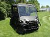 3 Star vinyl windshield, soft top and rear window combo on a Kawasaki Mule 3010 Trans, front three-quarter view