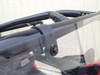 Close-up of the Extreme Metal Products cab back clamp on the rear roll cage bar of an Arctic Cat Wildcat Trail