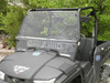 3 Star two-piece scratch-resistant windshield with vented lower strip on a black Kymco 450, front three-quarter view