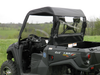Rear view from the bed of the 3 Star clear vinyl rear window and black top on a Kymco UXV 700
