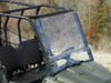 3 Star 2-piece scratch-resistant windshield on a green Polaris Ranger MidSize Crew, front three-quarter view