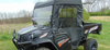 3 Star full cab enclosure for hard windshield on a black Kubota RTV XG850, front three-quarter view