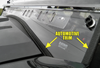 3 Star automotive-style edge trim on the windshield - Kubota RTV XG850 2-Pc Windshield