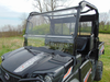 3 Star two-piece windshield with vent slots installed on a black Kubota RTV XG850 Sidekick, angled front view