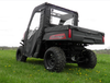 3 Star soft doors and rear window combo on a Polaris Ranger 570 MidSize, rear three-quarter view