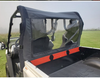 Rear three-quarter view of the 3 Star soft back panel with clear window over the bed of the Kymco 700