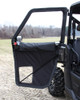 Seizmik hard framed door on a Polaris Ranger XP800 with the vinyl window rolled down and stowed on the door sill