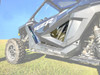 3 Star lower door inserts installed on a black Polaris RZR, driver side view showing the filled lower door opening
