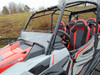 Side angle of the 3 Star half windshield clamped to the cage of a Polaris RZR XP Turbo S