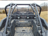 Rear view of the 3 Star rear windshield and upper extension on the Polaris RZR XP 4 Turbo S above the cargo bed