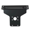 Kolpin Front-Connect Conqueror plow mount for Kawasaki Mule Pro-FX, bottom view of the black steel plate and crossbar