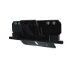 Kolpin Front-Connect Conqueror plow mount for Polaris Ranger, angled view of the black steel bracket and crossbar