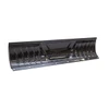 Black steel Kolpin Conqueror plow blade with reinforcing ribs, angled view from the right on white