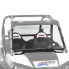 Kolpin full fixed windshield installed on a Polaris RZR 900/XP1000 with seats visible behind, front view