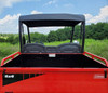 Rear view from behind the bed of the 3 Star soft top, seats and Coleman tailgate of the UT400
