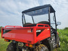 Low rear three-quarter view of the red Coleman UT400 with the 3 Star Lexan back panel and roof, tailgate closed