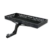 Kolpin 2-inch receiver hitch cargo carrier alone on white showing the slotted black steel basket and hitch shank with pin