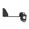 Kolpin winch mount kit for a Yamaha Viking, black steel bracket with fairlead tab shown from the side