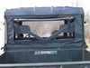 3 Star soft back panel under a hard roof on a Polaris Ranger Crew XP1000, rear view over the bed in winter