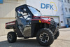 Polaris Ranger XP1000 hard cab enclosure by HardCabs - steel roof, tilt-out glass windshield, poly doors
