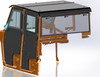 Polaris Ranger XP900 Crew Protector hard cab enclosure by HardCabs - steel roof, tilt-out glass windshield, poly doors