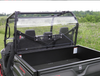 Rear three-quarter view of the 3 Star Lexan back panel with vent strip and the soft door on a black side-by-side